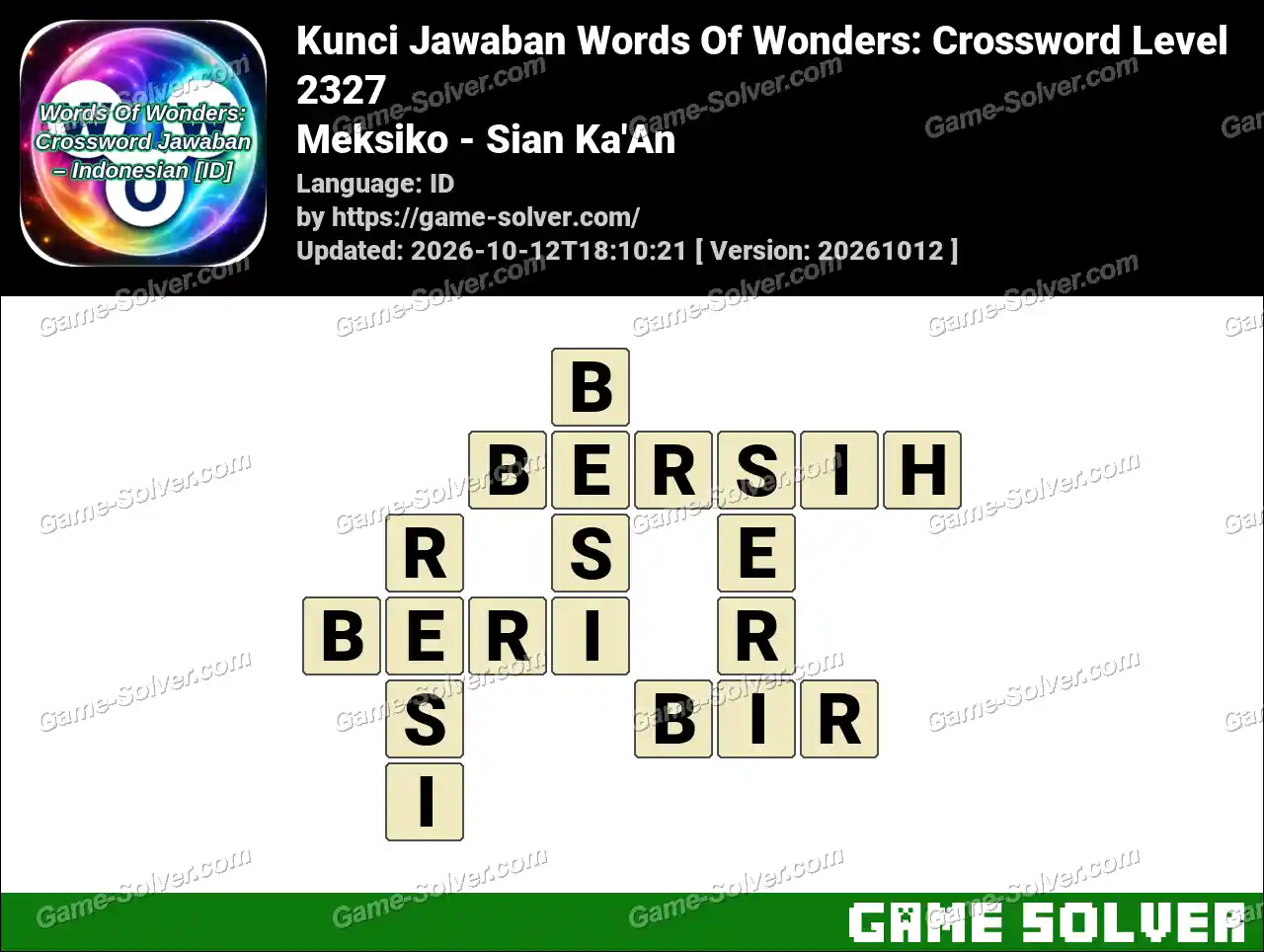 Kunci Jawaban Words Of Wonders: Crossword Level 2327 – Meksiko – Sian Ka’An
